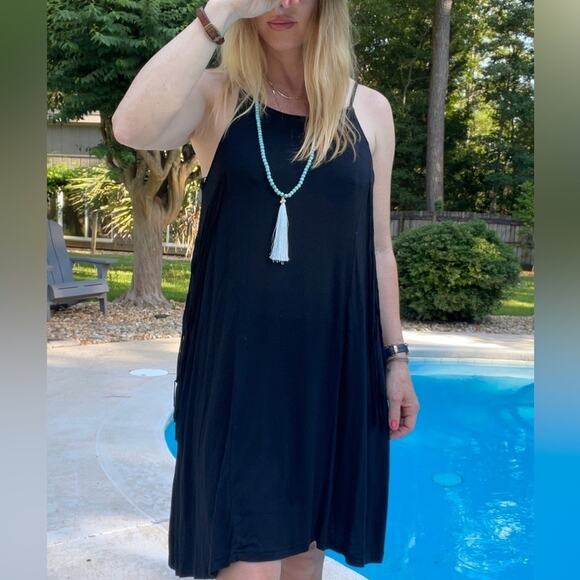 NWT Very J knit cowgirl fringe shift dress - Picture 2 of 7